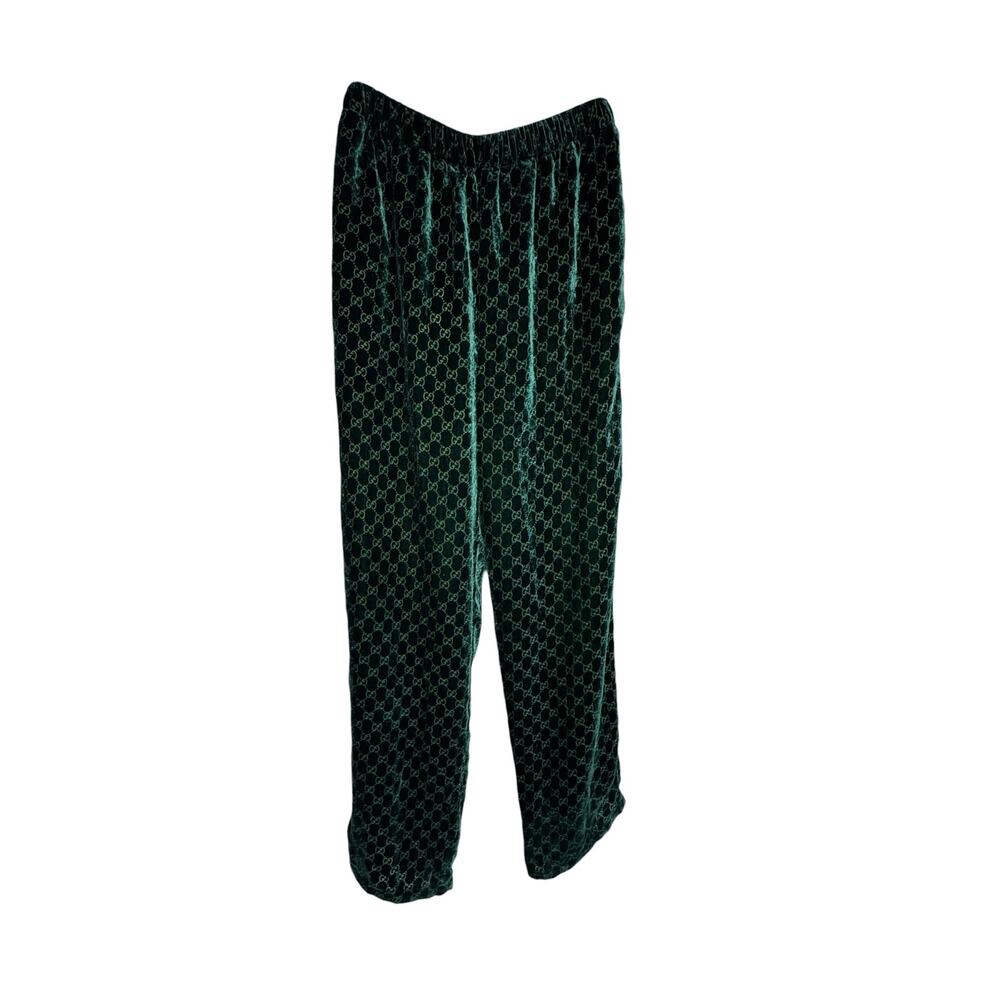 Gucci NWT Devore-velvet Track Pants in Green Size 44 (L) - Picture 3 of 11